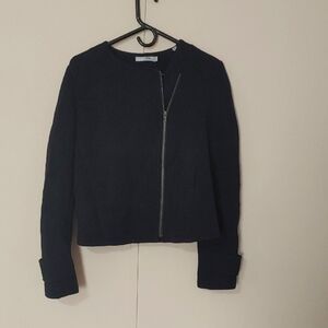 Vince Black Asymmetrical Moto Jacket Women's Size 12